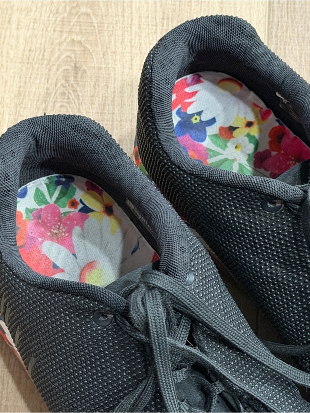 NOBULL Trainer Shoes Men 14 Women 15.5 Black Floral CrossFit TrainingGym Sneaker - Picture 5 of 16
